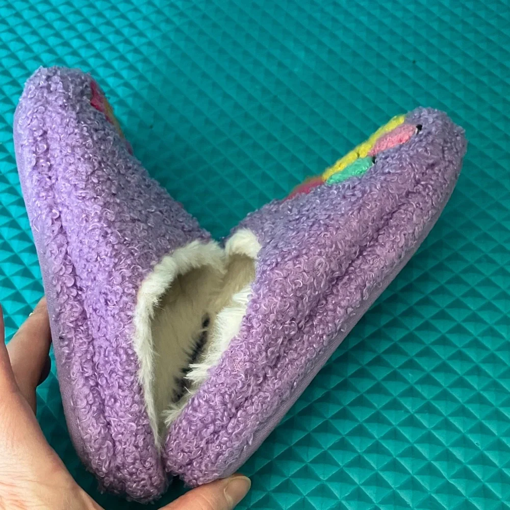 Joe Boxer Girl Purple Plush Clog Slippers | S 11-12